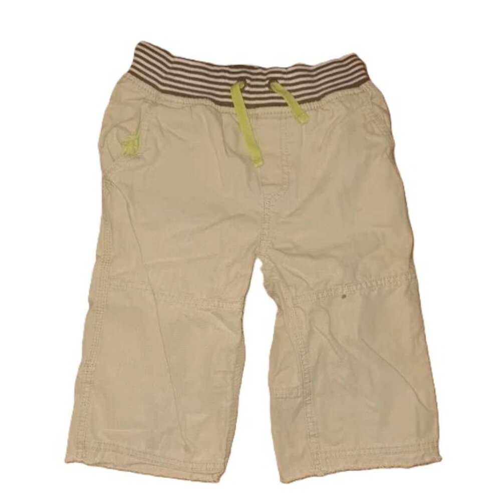 Mini Boden Beige Rough Edge Crop Pants